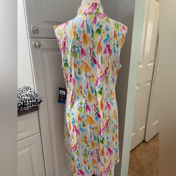 NWT IBKUL Multi-Color Tassel Design Golf Dress. - Picture 3 of 9